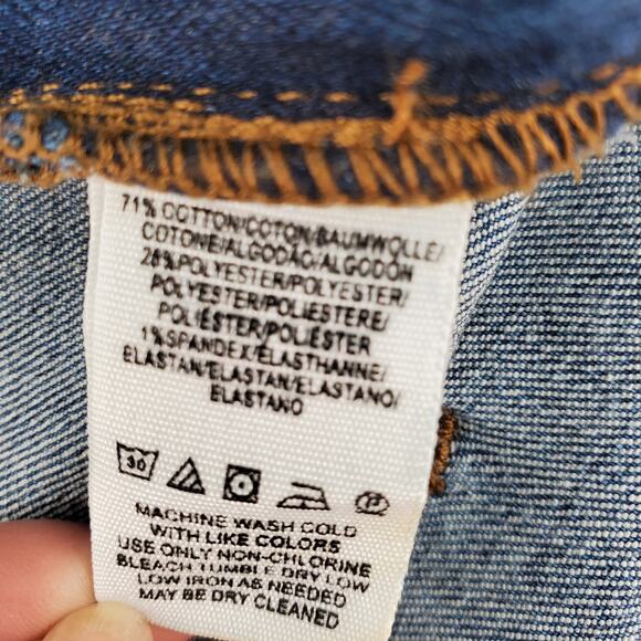 Free People Womens 31‎ Washed Denim Skinny Leg Overalls Side Zipper Pre-Owned - Picture 5 of 5